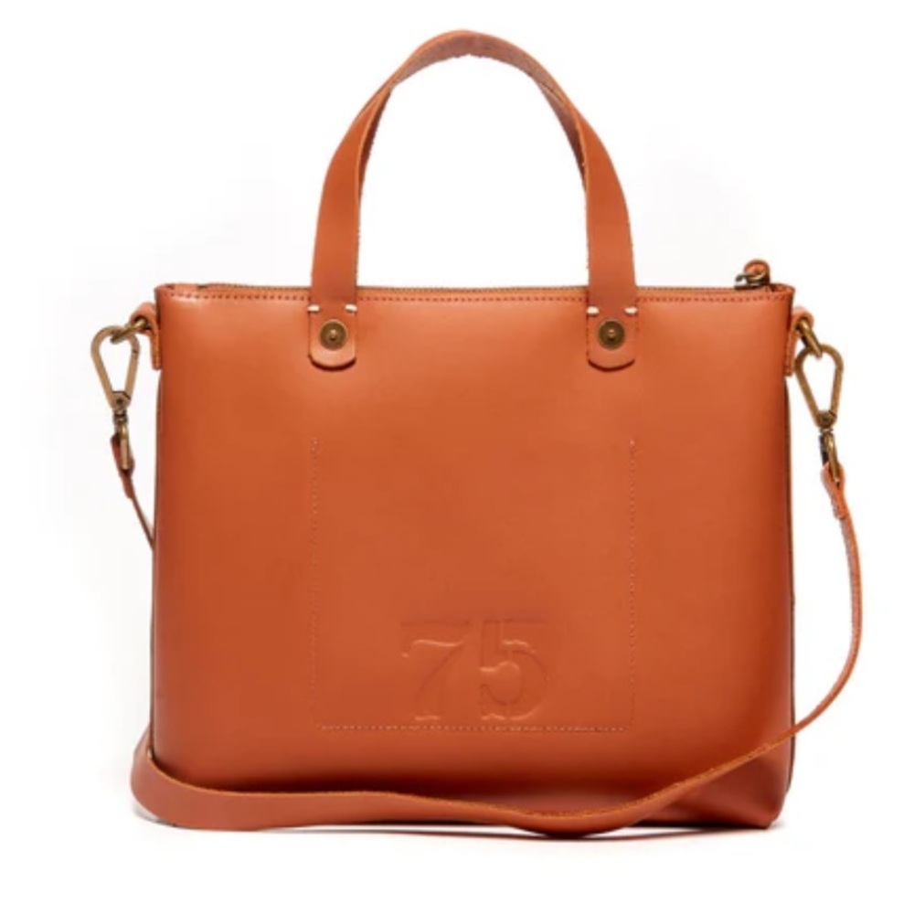 FEED Eleanor brown leather medium crossbody “Feed the children of the World” bag